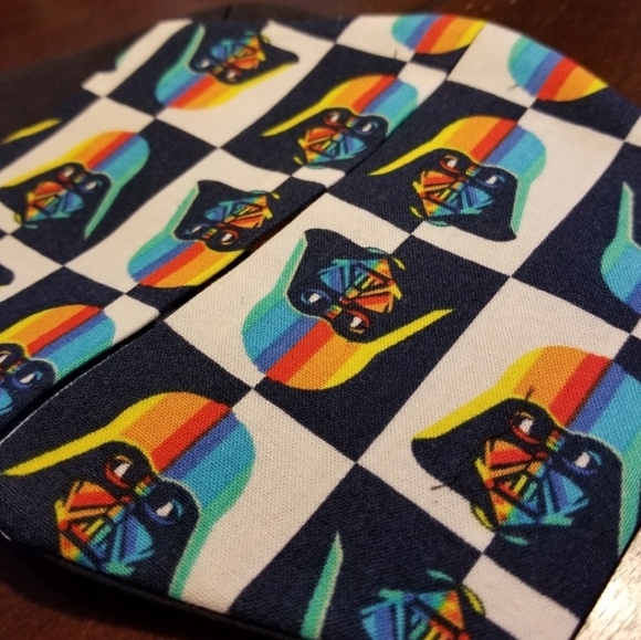 Handmade Mens RETRO Darth Vader Helmet Cotton Facemask - Picture 2 of 4